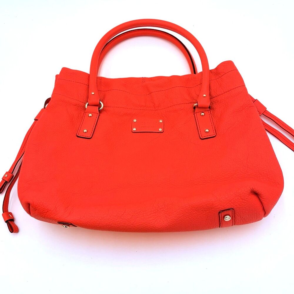 KATE SPADE Berkshire Road Stevie CORAL Pebbled Leather Large Satchel Bag